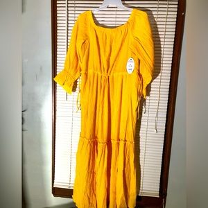 Scoop dress, yellow, new with tags, 16/18
